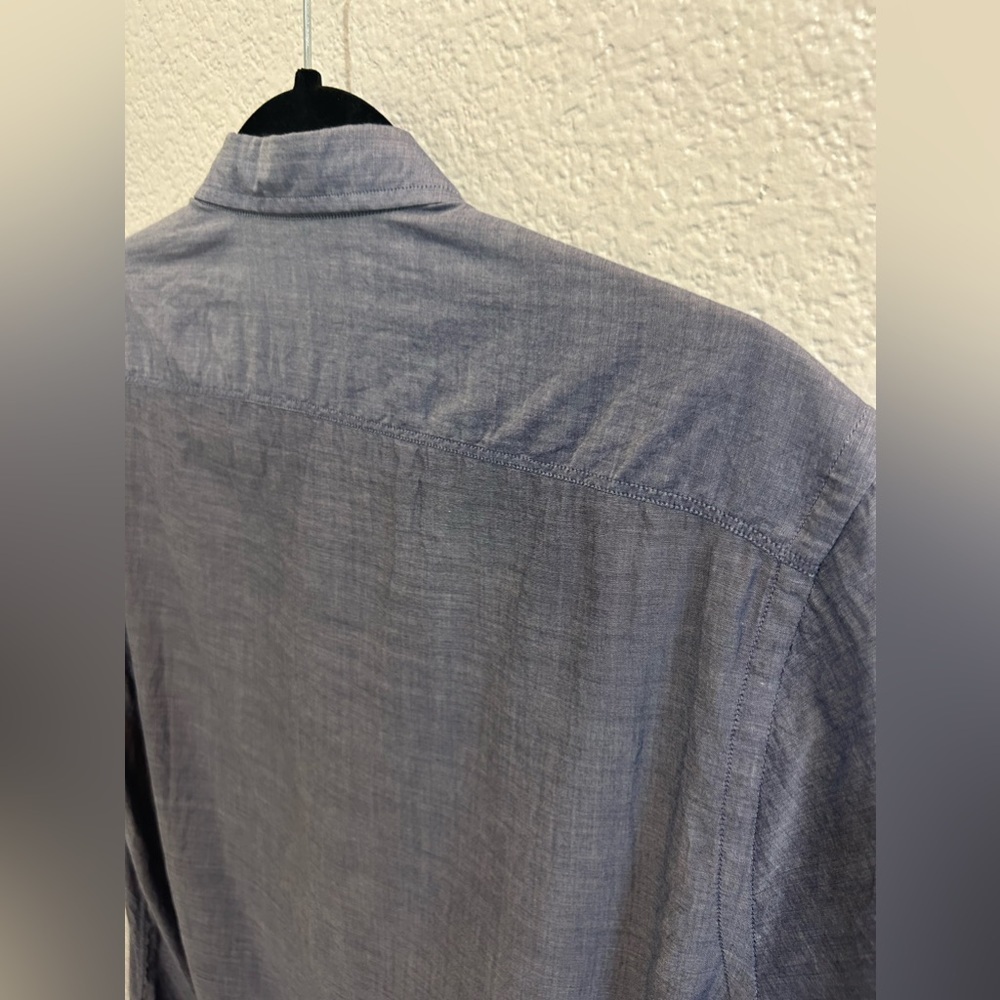 Small Bespoken Slate Linen Button Down - Picture 7 of 8
